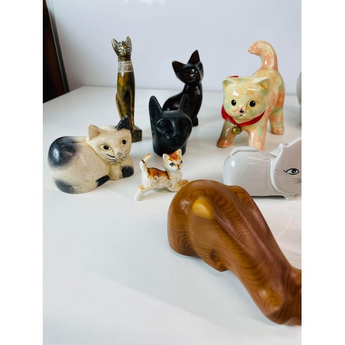 185 - QTY OF CAT FIGURES