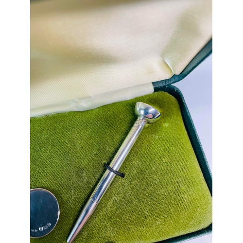 133 - SILVER HALLMARK GOLF TEE GIFT SET