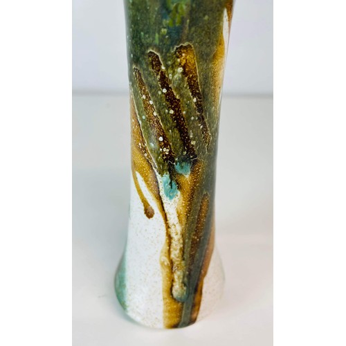 157 - JOHN BOURDEAUX STUDIO POTTERY VASE MADE IN THE ISLES OF SCILLY