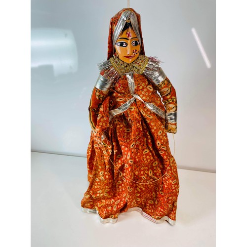 142 - TWO INDIAN RAJASTHANI  PUPPET DOLLS IN COSTUME