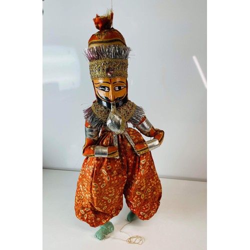 142 - TWO INDIAN RAJASTHANI  PUPPET DOLLS IN COSTUME