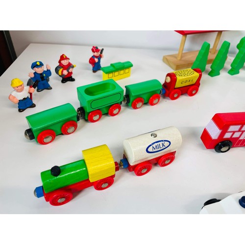 165 - COLOURED WOODEN TOYS