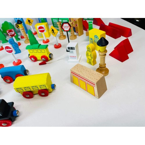 165 - COLOURED WOODEN TOYS