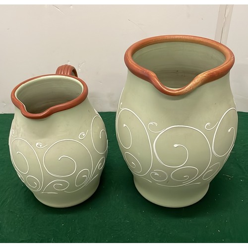 286 - TWO LARGE DENBY JUGS