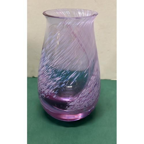 8 - PINK CAITHNESS GLASS VASE