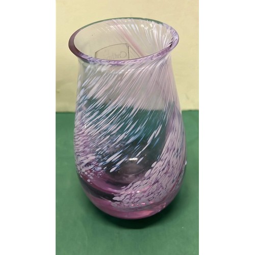 8 - PINK CAITHNESS GLASS VASE