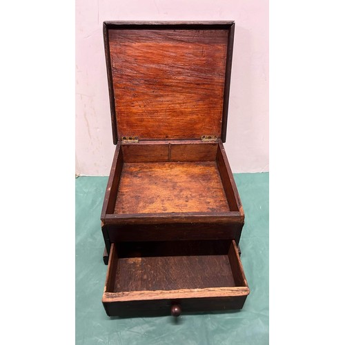 269 - WOODEN BOX WITH DRAWER