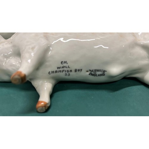 5 - TWO BESWICK PIGS /STANDING PIG REPAIR TO EAR SEE PICTURES