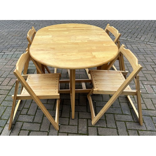 766 - TABLE AND FOLDING CHAIRS