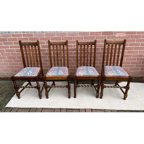 761 - FOUR OAK FRAMED 1920s DINNING CHAIRS