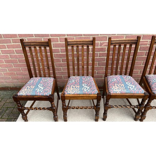 761 - FOUR OAK FRAMED 1920s DINNING CHAIRS