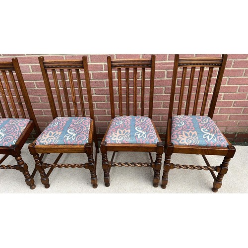 761 - FOUR OAK FRAMED 1920s DINNING CHAIRS