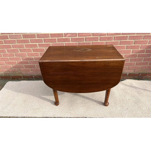 759 - OAK DROP LEAF  TABLE WITH DRAWER