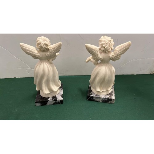 166 - TWO ANGEL FIGURES MADE IN ITALY