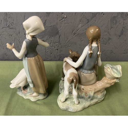 115 - TWO LLADRO FARM YARD FIGURES