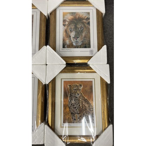 348 - FOUR FRAMED AFRICAN WILDLIFE PRINTS BY STEPHEN GAYFORD