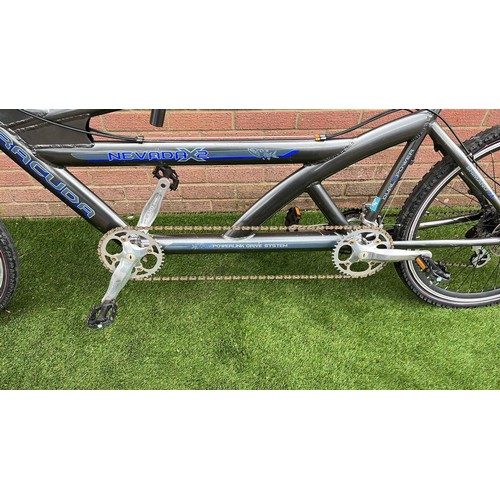 456 - BARRACUDA NEVADA X 2 TANDAM BICYCLE IN GREY