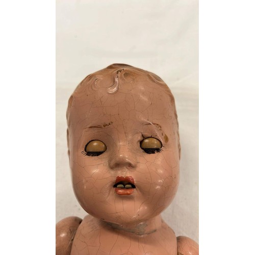 408 - VINTAGE COMPOSITE DOLL SEE ALL PICTURES