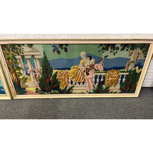 471 - TWO RETRO FRAMED TAPESTRY