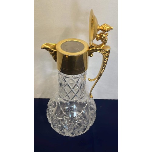 49 - CLEAR GLASS CLARET JUG