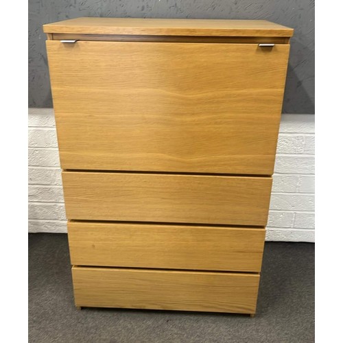 467 - LIGHT FINISH CHEST DESK