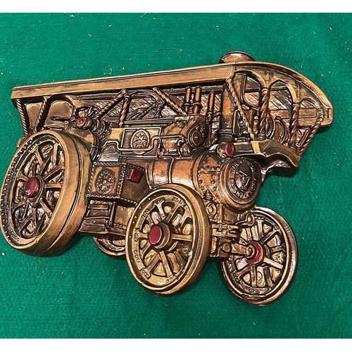 674 - TWO CHALK TRACTION ENGINE PLAQUES