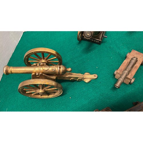 2 - COLLECTION OF BRASS CANNONS