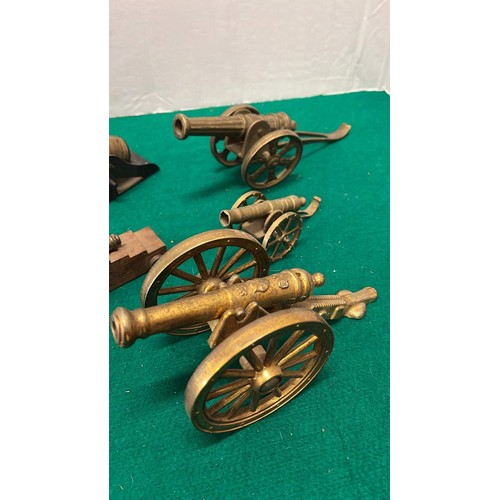 2 - COLLECTION OF BRASS CANNONS