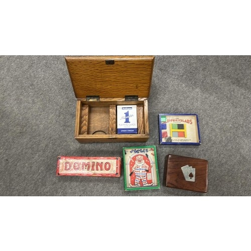 248 - OAK BOX AND GAMES