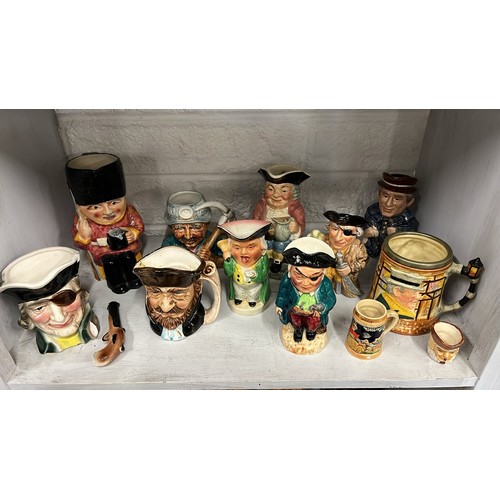 185 - LARGE COLLECTION OF CHARACTER JUGS