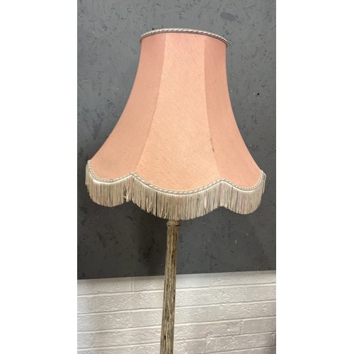 263 - STANDARD LAMP IN PAINTED FINISH WITH PINK SHADE