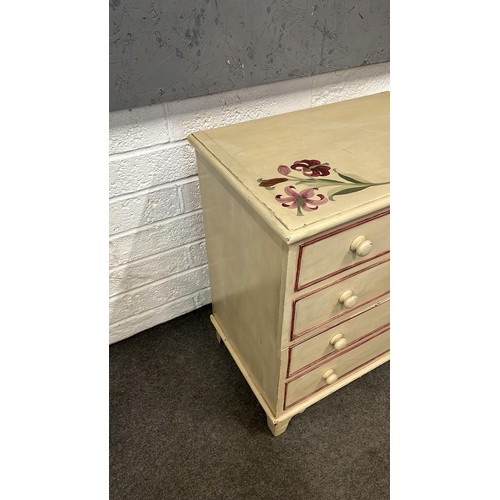 270 - VICTORIAN PAINTED COMMODE CHEST / SEE ALL PICTURES