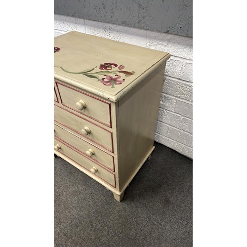 270 - VICTORIAN PAINTED COMMODE CHEST / SEE ALL PICTURES