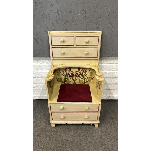 270 - VICTORIAN PAINTED COMMODE CHEST / SEE ALL PICTURES