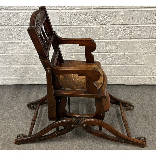 271 - EDWARDIAN AMERICAN WALNUT HIGH CHAIR