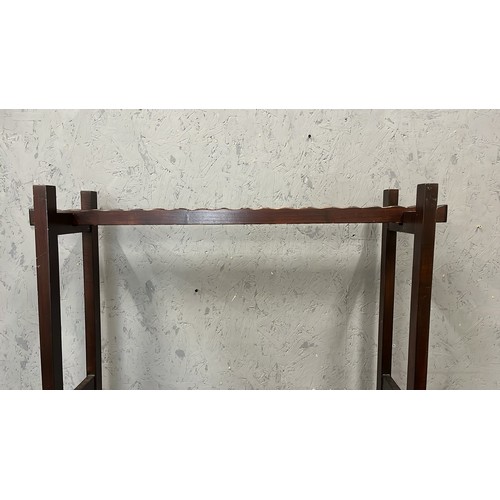 274 - ADJUSTABLE WIDTH WOODEN CLOTHES RAIL / SEE PICTURES