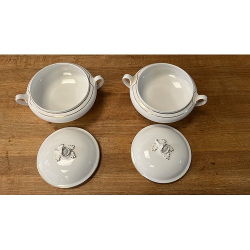 152 - TWO ROYAL WORCESTER CONTESSA TUREENS IN WHITE