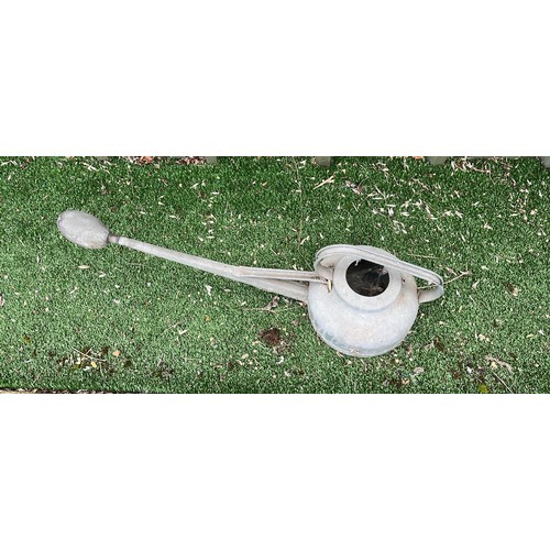 305 - LARGE GALVANISED GARDEN WATERING CAN