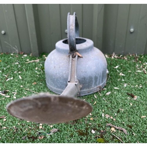 305 - LARGE GALVANISED GARDEN WATERING CAN