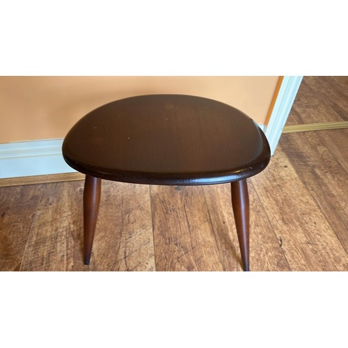 314 - ERCOL DARK FINISH PEBBLE SIDE TABLES