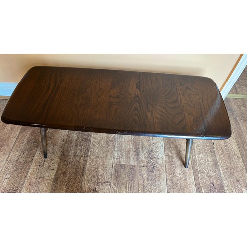 315 - ERCOL DARK FINISH COFFEE TABLE