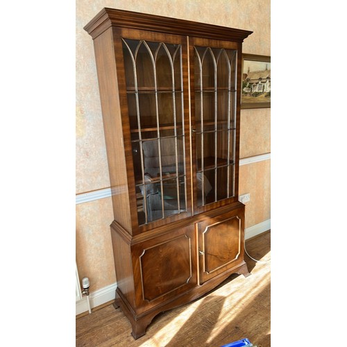 317 - WALNUT DISPLAY CABINET