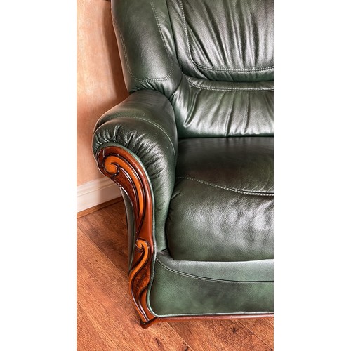 324 - GREEN TWO SEATER SOFA