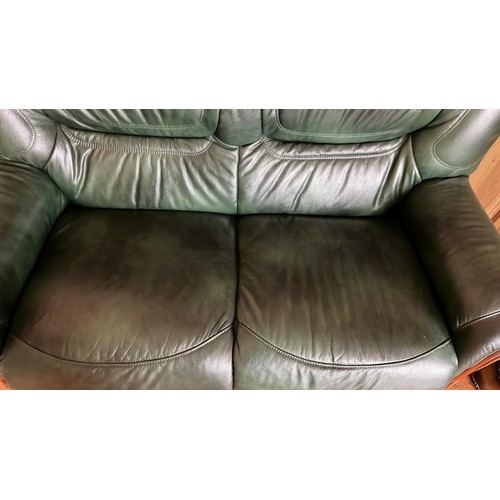 324 - GREEN TWO SEATER SOFA