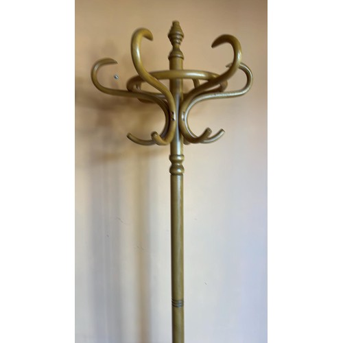 339 - BEECH LIGHT FINISH HAT & COAT STAND