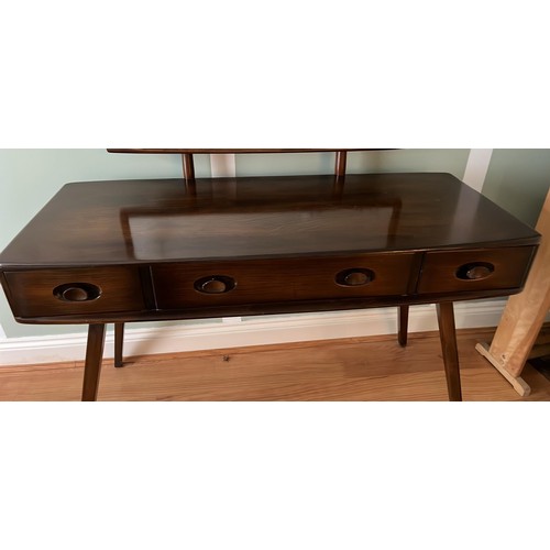 347 - ERCOL DARK FINISH DRESSING TABLE SET