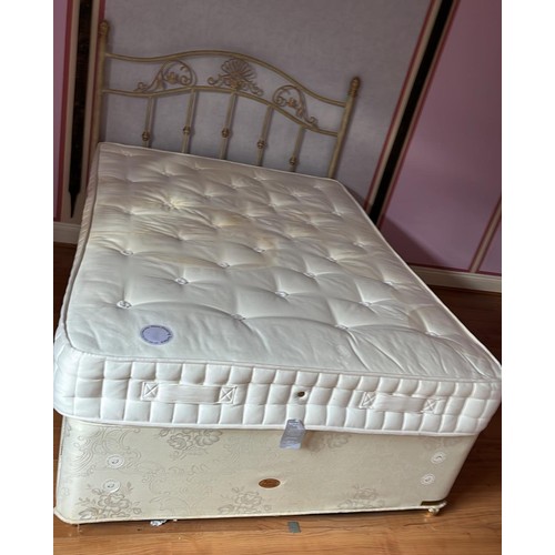 352 - DOUBLE DIVAN BED SET WITH STORAGE / MATTRESS HAS MARKS