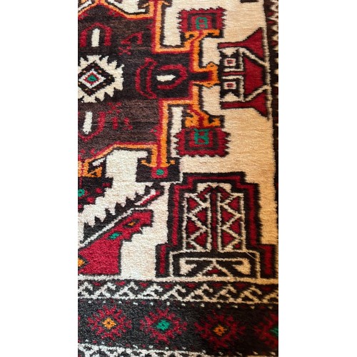 354 - HAND WOVEN OVER RUG 145 X 110 CM