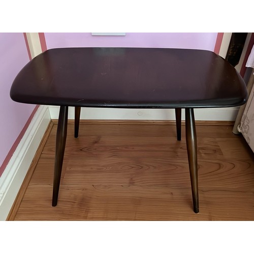 365 - TWO ERCOL DARK FINISH SIDE TABLES