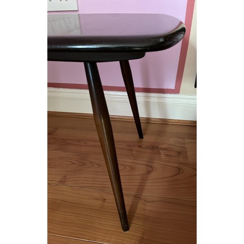 365 - TWO ERCOL DARK FINISH SIDE TABLES